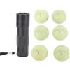 Omquot Palline da golf luminose, fluorescenti, durevoli, per sport notturni, 6 pezzi, per uomini e donne