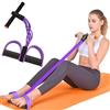 Hacole Fasce elastiche per esercizi con manici, 6 tubi elastici per yoga e pedali, in gomma naturale, per esercizi