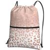Generic Borsa con Coulisse Rose Gold Glitter Print Sportiva Sacche Durevole Zaino Casual Pieghevole per Sport Scuola