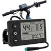 KYPSZQPSH Display LCD for bici elettrica - Display LCD for bici elettrica S866, Display LCD con presa impermeabile for bici elettrica 24V 36V 48V