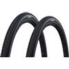 maxxi4you Schwalbe G-One Comp - 2 pneumatici a filo attivo K-Guard Green Compound E-25, 35-622 (28 x 1,35), con leva per pneumatici maxxi4you