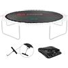 Arebos Tappeto trampolino Ø 257 cm | per trampolini con diametro di 305 cm, 72 occhielli e 165 mm di lunghezza della molla, portata 150 kg | cuciture 9 volte | polipropilene