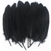 chaojukj Piume d'oca naturali, 15-20 cm, 50 pezzi, colore nero, per decorazioni fai da te, matrimoni, ali d'angelo e artigianato fatato