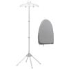 LVYXON Appendiabiti telescopico pieghevole con aste in alluminio regolabili e clip girevoli a 360°, per stirare a vapore, pieghevole, portatile, nero (grigio)