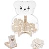 UNICRAFTALE Libro degli Ospiti per Baby Shower con Stelle di Legno per 30 Ospiti, Decorazioni per Baby Shower Alternative, Cornice per Foto, Ricordo di Gravidanza per le Future Mamme, Ricordo per