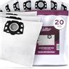 Vellto 20x Vellto Sacchetto per Aspirapolvere Compatibili con Kärcher 2.863-314.0 WD3 SE3001 WD2 PLUS SE 4001 4002 V12 V15 V17 KWD1-3 WD3.200 KFI 357 Sacchetti di Ricambio Sacca Alternativa