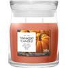 YANKEE CANDLE Signature Jar Candles Spiced Pumpkin 368g - Candela Profumata