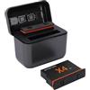 Jectse 2 Batterie da 2050 MAh e Custodia di Ricarica a Doppio Slot per Fotocamera 360 X4 Air Action con Scatola di Immagazzinaggio e Slot per Schede