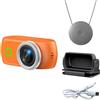 Marchfunny Action camera panoramica compatta con funzione anti-shake avanzata funzionalità di accoppiamento WiFi e supporto magnetico staccabile per stili di vita attivi (arancione)