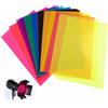 Zuahaly 20 pellicole colorate trasparenti A4 per fari, lampade a LED, studi fotografici e video, 10 colori per correzione del colore e design creativo della luce, pellicola protettiva double face
