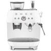 Smeg Macchina da Caffè Espresso Manuale con macinacaffè integrato 50's Style - Bianco LUCIDO - EGF03WHEU GARANZIA ITALIA