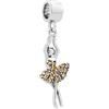 MiniJewelry Ciondoli pendenti con ballerina e pietre portafortuna compatibili con braccialetti charm Pandora, regalo di gioielleria per Natale e compleanno per donne, figlie, sorelle, amiche, nipoti, One Size