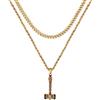 JewelryWe Gioielli Vichinghi Mjölnir Collana da uomo in acciaio inox con ciondolo a forma di martello di Thor, con catenina, amuleto nodico, regalo per uomini