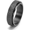 Bishilin Gioielli da donna, anelli per madre e figlia, anelli rotanti satinati, 6 mm, in acciaio inox, V 1/2, acciaio inox, Non pietra preziosa