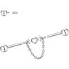 hengkaixuan Barbell Industrial Barbell 14G 38 mm Industrial Bar Gioielli Filettatura Esterna Industrial Orecchino Lungo Scaffold Bar G23 Titanio Cartilagine Helix Orecchino per Donna Uomo
