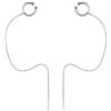 SLUYNZ 925 Orecchini a Catena in Argento Sterlina per Orecchini a Nappa Avvolgenti per Orecchini Cingolati da Donna (Color 1-Silver)