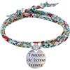 Schmuck Les Poulettes LES POULETTES BIJOUX - Bracciale Doppio Collegamento liberty e Medaglia Toujours de Bonne Humeur in Argento 925 - Multicolore