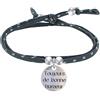 Schmuck Les Poulettes LES POULETTES BIJOUX - Bracciale Doppio Collegamento liberty e Medaglia Toujours de Bonne Humeur in Argento 925 - Grigio