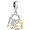 ZakiaHo Ciondoli placcati in oro da 12, 13, 16, 18, 21, 30, 40, 50, 60, 70, 80, per compleanni, braccialetti da donna, a forma di rosa, a forma di cuore, compatibili con braccialetti Pandora, Rame