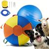 Generico Indestructible Herding Ball for Dogs, 18'' Large Herding Ball for Dogs with Straps for Australian Shepherd, Border Collie, Cattle Dog, Large Breed Outdoor Play (A,Small)