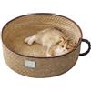 Generisch versatile, traspirante per gattini, cestino in cotone intrecciato a mano per animali domestici, per camera da , ufficio, tavolo, comodino, pavimento, angolo, soggiorno