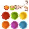 TLINGMEIXIAN Xian - 6 tazze per cibo e acqua con geco crestato per rettili, ciotola per acqua colorata per drago barbuto, accessori per acquario, tartarughe, granchi, piccoli animali, Xian