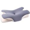 MULISOFT Cuscino Cervicale per Dormire, Cuscino Ergonomico in Memory Foam, 2 in 1 Cuscino a Farfalla Ideale per ogni Posizione del Sonno, Federa Sfoderabile e Lavabile, 67×36×10/12 cm, P-105 Blu