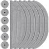 Alloytool Set di 12 panni per robot aspirapolvere Roborock S8 MaxV Ultra, 6 panni e 6 spazzole laterali, accessori sistema di pulizia VibraRise 3.0 in microfibra agli ioni d'argento