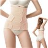 JOYNCLEON Fascia Post Partum con Cintura Pelvica - Supporto Addominale Regolabile per Parto Naturale e Cesareo - Modellante e Conformante per Vita Quotidiana e Sport (Beige, XL(60-70KG))