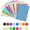 AMANDELIZABE 1632 pezzi adesivi rotondi a pois da 15 mm, adesivi colorati, etichette adesive rotonde, multicolore, per ufficio, scuola, calendario, biglietti, mobili, attrezzi, libri, scatole