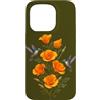 Hummingbird Apparel For Kids and Adults Custodia per iPhone 15 Pro Natura botanica floreale del papavero della California