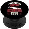 True Crime Merch for Investigative Crime Esperto forense dalla nascita 1996 Compleanno a tema crimine vero PopSockets PopGrip Adesivo