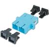 DIGITUS DN-96005-2 - Connettore in fibra ottica - SC a SC duplex - Multimode OM3 - Manicotto in ceramica - Per scatole di giunzione in fibra ottica, pannelli di permutazione - Aqua