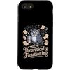 Physics Owl Coffee Nerd Science Humor Custodia per iPhone SE (2020) / 7/8 Teoricamente funzionante Gufo Fisica Caffè Umorismo
