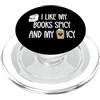 Spicy Books Cups Dark Romance Tumblers S I Like My Books Spicy & My Coffee Icy Cute Bookish Smut Book PopSockets PopGrip per MagSafe