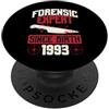 True Crime Merch for Investigative Crime Esperto forense dalla nascita 1993 Compleanno a tema crimine vero PopSockets PopGrip Adesivo