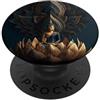 Buddha Designs by Kajiro Buddha astratto fiore di loto - buddismo spirituale buddista PopSockets PopGrip Adesivo