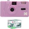 KODAK Fotocamera ricaricabile M35-35 mm, colore viola + pellicola senza iso ISO, cattura i tuoi momenti con eleganza e creatività, l'essenza di ricordi indimenticabili