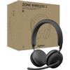 Logitech Zone Wireless 2 Cuffia con microfono con cancellazione premium del rumore ANC ibrida, certificazione Microsoft Teams su Bluetooth nativo e Fast Pair, Engineered Intel Evo laptops - Graphite