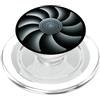 PC Black Cooler Design Gamer Rig ventola di raffreddamento stile grafica PopSockets PopGrip per MagSafe