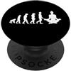 Evolution Meditation Design / Yoga Teach Evoluzione umana alla meditazione/Mindfulness Yoga Design PopSockets PopGrip Adesivo