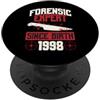 True Crime Merch for Investigative Crime Esperto forense dalla nascita 1998 Compleanno a tema crimine vero PopSockets PopGrip Adesivo