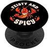 Mardi Gras Novelty Apparel Crawdad esuberante e piccante divertente da donna PopSockets PopGrip Adesivo