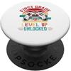 First Grade Unlocked Level Up Ritorno A Scuola Primo Grado Sbloccato Livello Up Gamer Bambini Ragazzo PopSockets PopGrip Adesivo