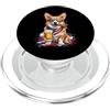 Patriotic Paws Designs Patriotic Corgi Bandiera Americana Birra Sigaro Cane PopSockets PopGrip per MagSafe