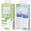 Home - Caricatore USB C, 2 porte, 20 W, adattatore USBC, spina USB A per cavo di ricarica, QC 3.0 + PD 3.0, adattatore USB C, caricatore rapido per iPhone 16, 15, 14, 13, 12, 11, SE, Samsung, iPad