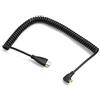 System-S Micro HDMI maschio ad angolo destro a HDMI standard cavo a spirale 50-80 cm