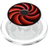 PC Gaming Cooler Graphic Gamer Rig - Ventola di raffreddamento rossa Art Tech Design PopSockets PopGrip per MagSafe