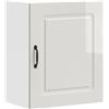 pokgdf Armadietto salvaspazio per piccole cucine, in legno con superficie liscia e ampio vano portaoggetti con supporto da parete per forno e microonde