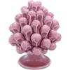 SICILIA BEDDA CAPACI Pigna Siciliana in Ceramica di Caltagirone Decorativa - H 10/11 cm - Rosa - MOD. Monocolore